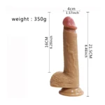 Esmer Realistik Dildo 24,5 cm | Gerçekçi Tasarım
