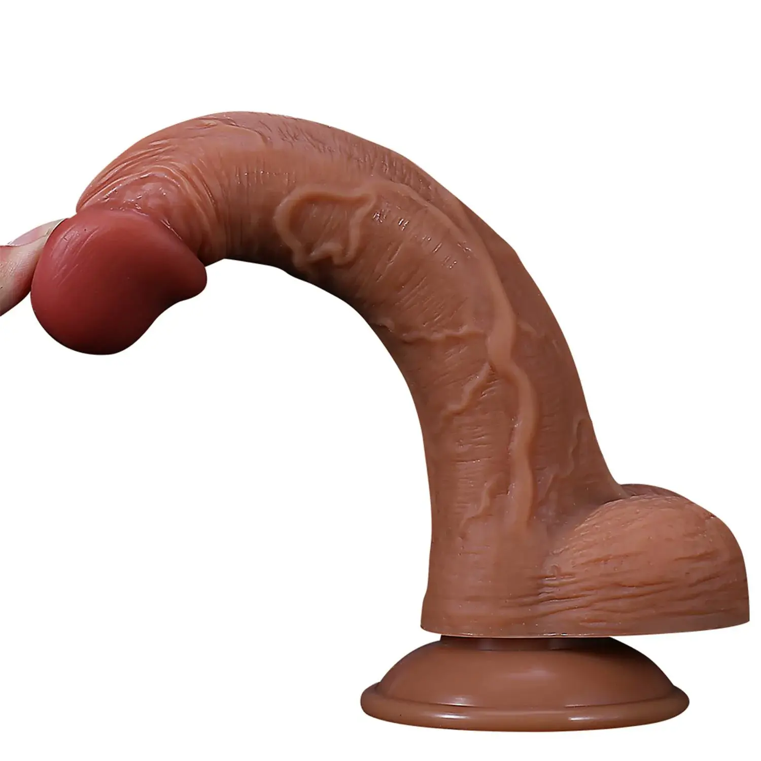 Gerçekçi Dildo – 20,5 cm | Vakum Tabanlı, Esnek ve Doğal Dokulu