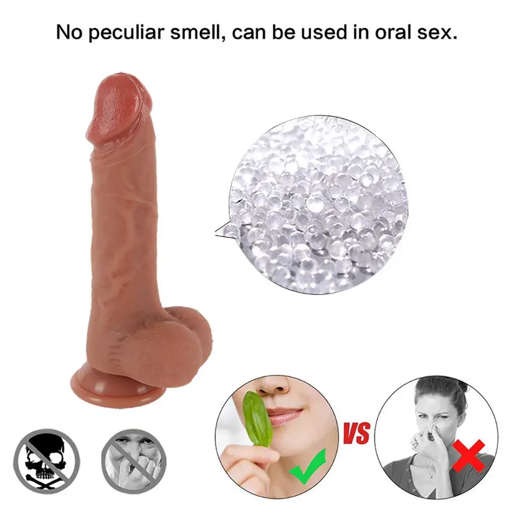 Esnek Vakum Tabanlı Gerçekçi Dildo – 20,5 cm