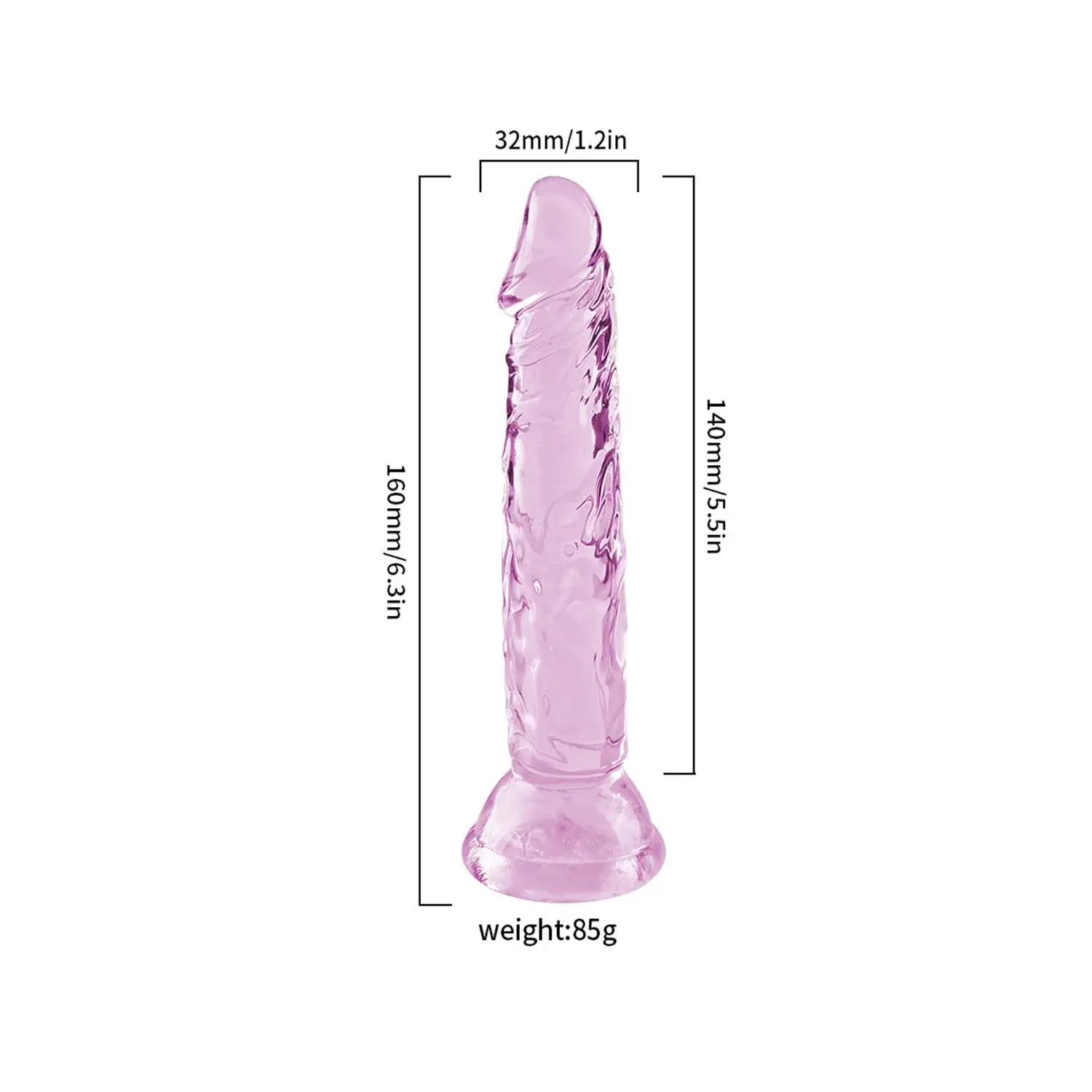Gerçekçi Şeffaf Silikon Dildo 14 cm - Keyifli Deneyim